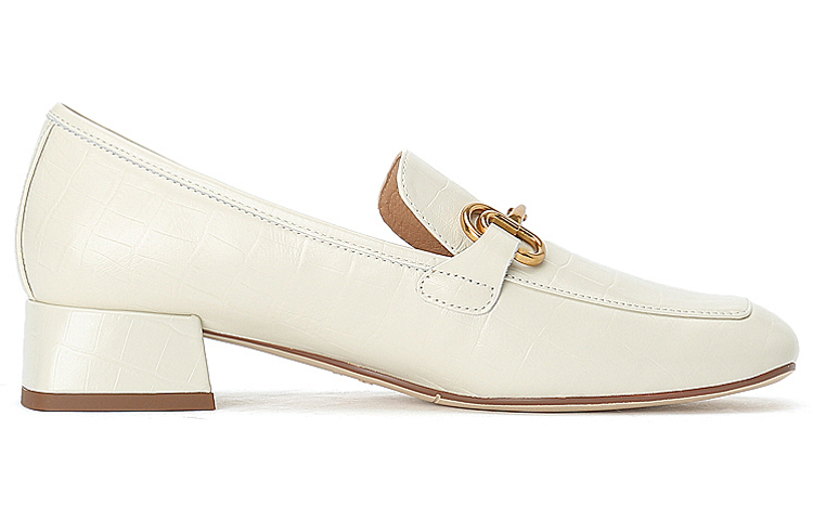 (W) Staccato Square Toe Casual Crocodile Embossed Loafer 'Beige' 圖 2
