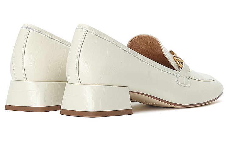 (W) Staccato Square Toe Casual Crocodile Embossed Loafer 'Beige' 圖 4