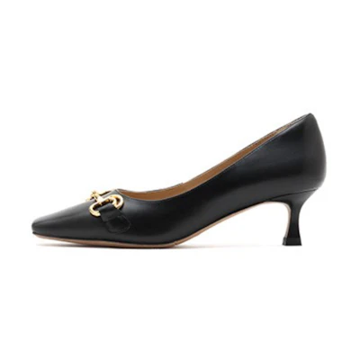 (W) Staccato Square Toe Kitten Heel 'Fashion Casual Black'