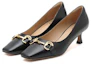 Order (W) Staccato Punta Cuadrada Tacón Bajo 'Moda Casual Negro' SG9C2231DU1CQ1