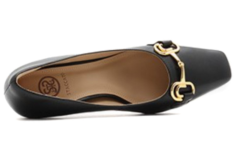 Shop (W) Staccato Punta Cuadrada Tacón Bajo 'Moda Casual Negro' SG9C2231DU1CQ1