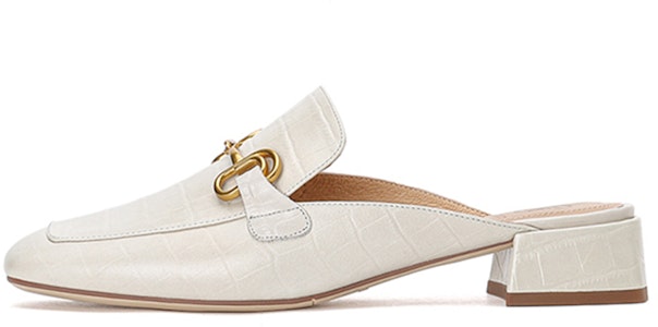 Staccato 思加圖 方頭低跟 復古穆勒平底鞋 女款 米色 Buy Staccato 思加圖 方頭低跟 復古穆勒平底鞋 女款 米色