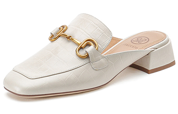 Lookbook (Women) Staccato Square Toe Low Heel Retro Mule 'Beige' SZP9SC25DD1CH0