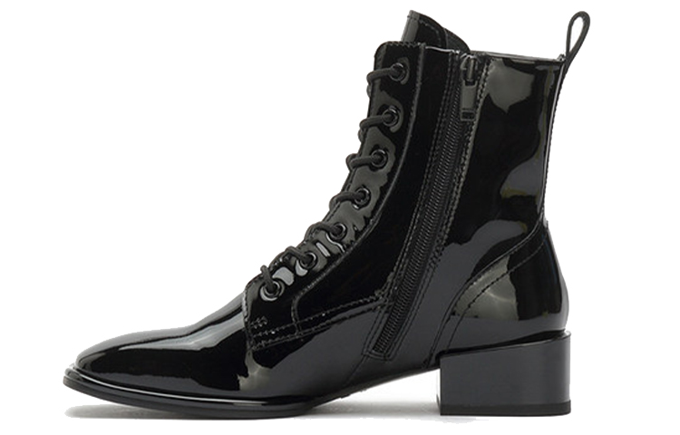 (Women) Staccato Square Toe Patent Lace-Up Ankle Boots 'Black' SZPEAE06DU1DD0