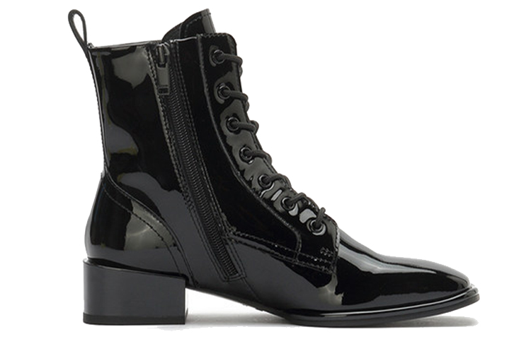(W) Staccato Square Toe Patent Lace-Up Ankle Boots 'Black' 圖 2