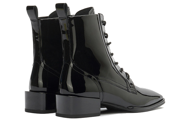 (W) Staccato Square Toe Patent Lace-Up Ankle Boots 'Black' 圖 4