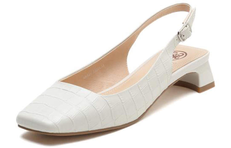 (W) Staccato Square Toe Retro Sandals 'Beige White' 圖 2