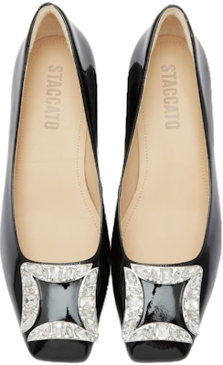 (Women) Staccato Square Toe Slip-On Chunky Heel 4.5cm 'Black Leather' EL603CQ3 Shop (Women) Staccato Square Toe Slip-On Chunky Heel 4.5cm 'Black Leather' EL603CQ3