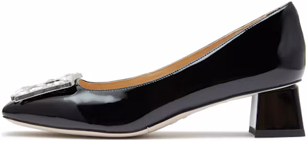 Purchase (Women) Staccato Square Toe Slip-On Chunky Heel 4.5cm 'Black Leather' EL603CQ3