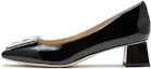 Purchase (Women) Staccato Square Toe Slip-On Chunky Heel 4.5cm 'Black Leather' EL603CQ3