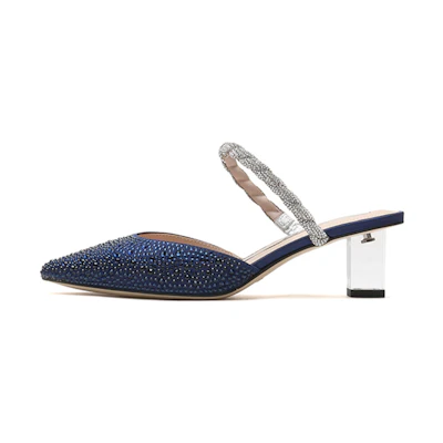 (W) Staccato Starry Sky Block Heel Pumps 'Blue'