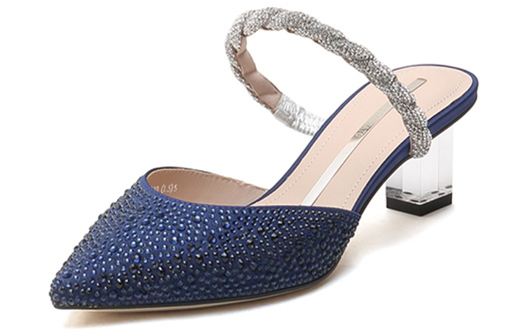 Lookbook Staccato 思加圖 星空方跟高跟鞋 女款 藍色