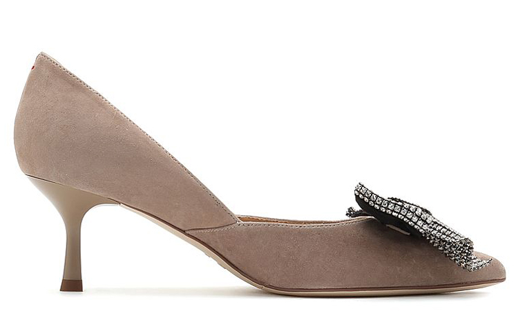 Order (W) Staccato Stiletto 'Sweet Grey Bowtie' Abu-Abu Busur Cantik SZP9NW63DP1CQ1