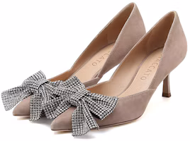 Lookbook Staccato 思加图 甜美蝴蝶結細跟婚鞋 高跟鞋 女款 灰色