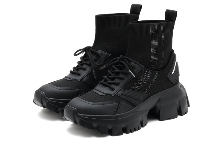 Lookbook (W) Staccato Zapatillas Casual de Suela Gruesa Mid-Top 'Negro' SZPECE04DU1CD1