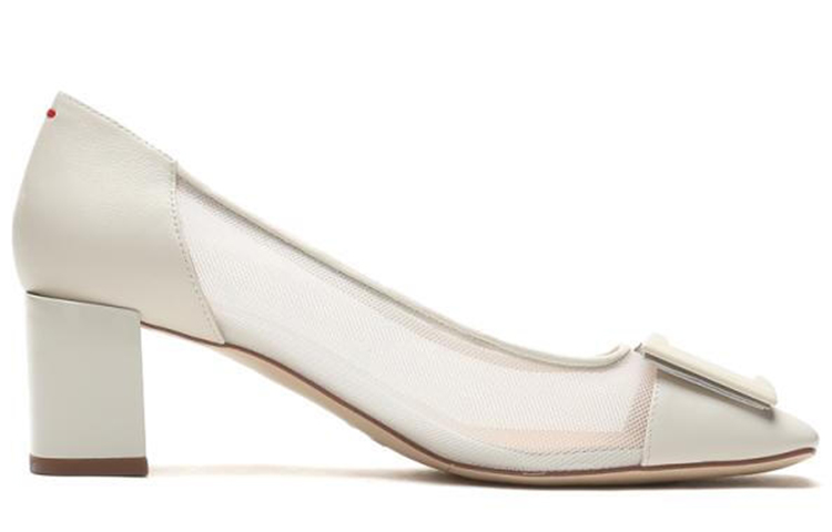 (W) Staccato Vintage Square Toe Chunky Heel 'White' 圖 2