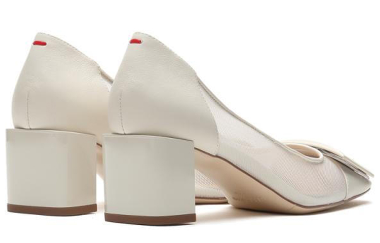 (W) Staccato Vintage Square Toe Chunky Heel 'White' 圖 5
