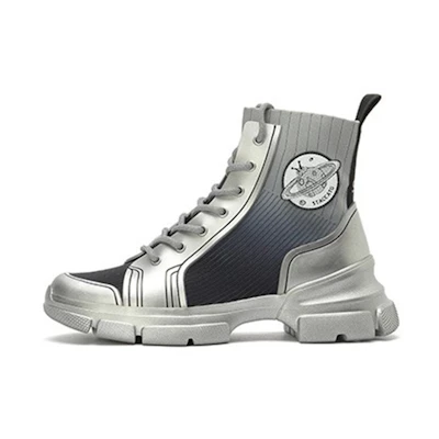 (W) Staccato China Aerospace 'Gradient Grey Sock-Style Ankle Boot'