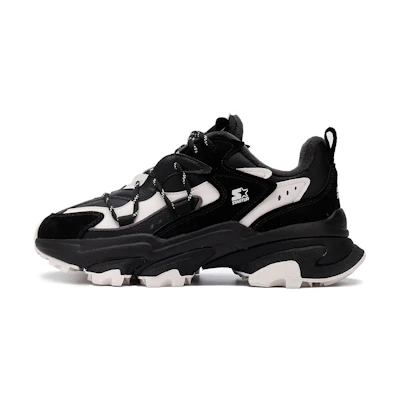 (W) STARTER 'Black and White Thick Sole Retro Dad Shoe'
