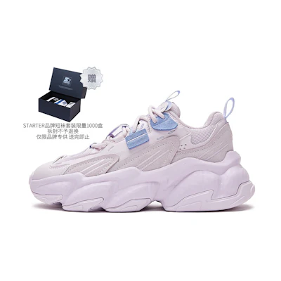 (W) STARTER 'Layered Retro Chunky Lace-Up Dad Shoe - Macaron Purple'