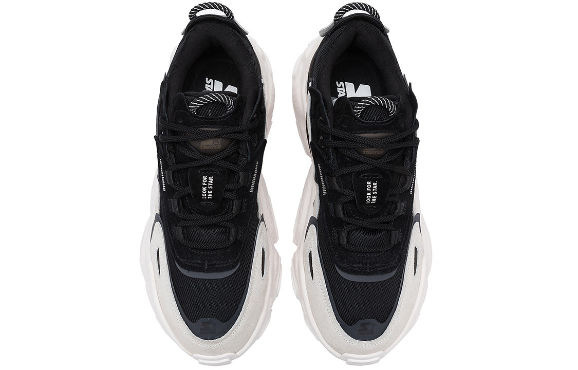 (W) STARTER 'Layered Splice Colorblock Thick Sole Dad Shoe Black White' 圖 3