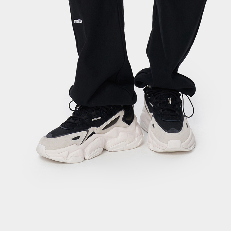 (W) STARTER 'Layered Splice Colorblock Thick Sole Dad Shoe Black White' 圖 7