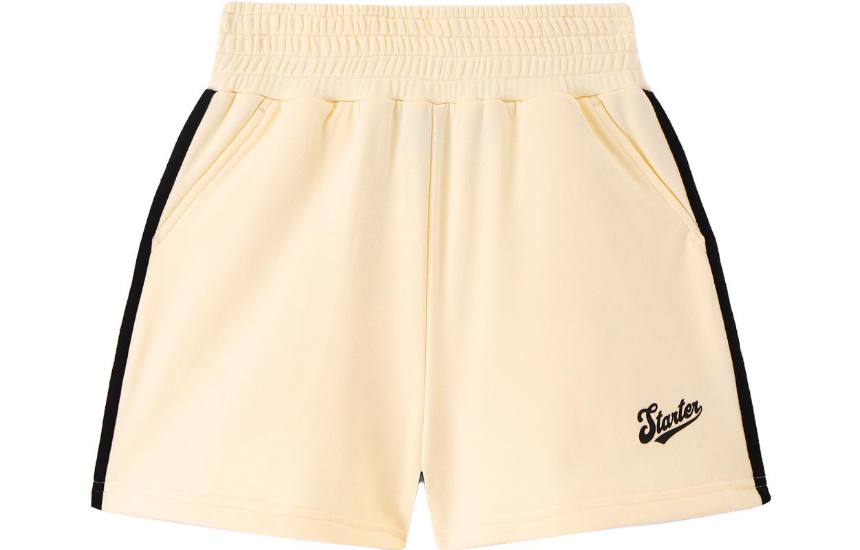 (Women) STARTER  Retro High-Waist Shorts with Letter Print. STDI2C3405F