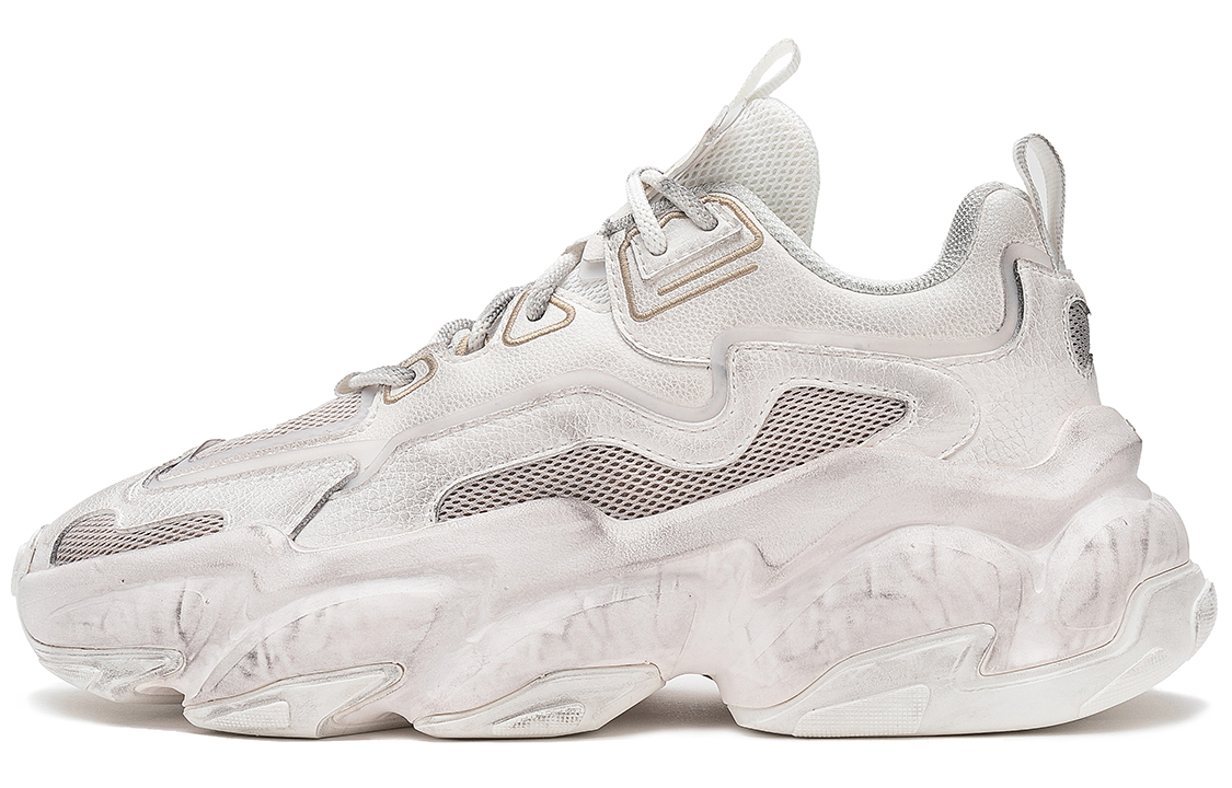 (W) STARTER 'Rock Layer Series Dirty Dad Shoes White'