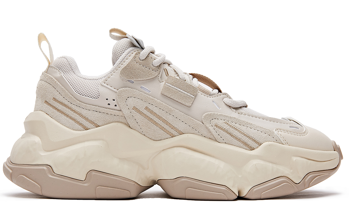 (W) STARTER 'Rock Layer Series Patchwork American Retro Thick-Sole Dad Shoes White Cap Grey' 圖 2