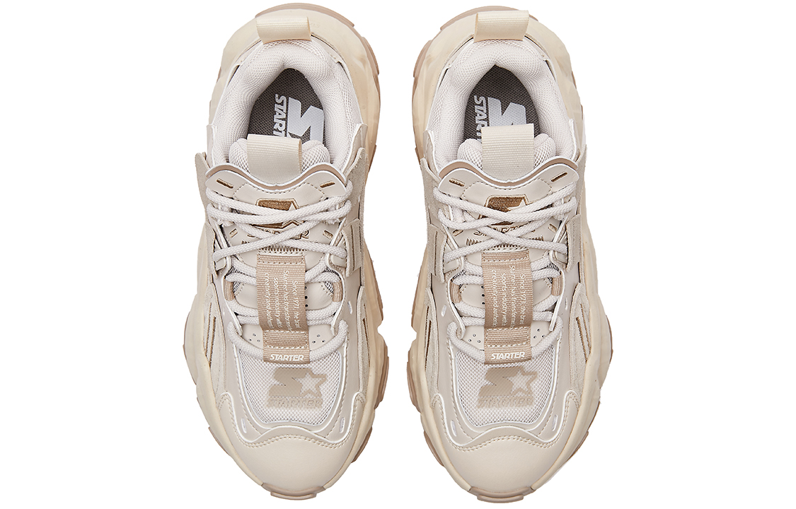 (W) STARTER 'Rock Layer Series Patchwork American Retro Thick-Sole Dad Shoes White Cap Grey' 圖 5