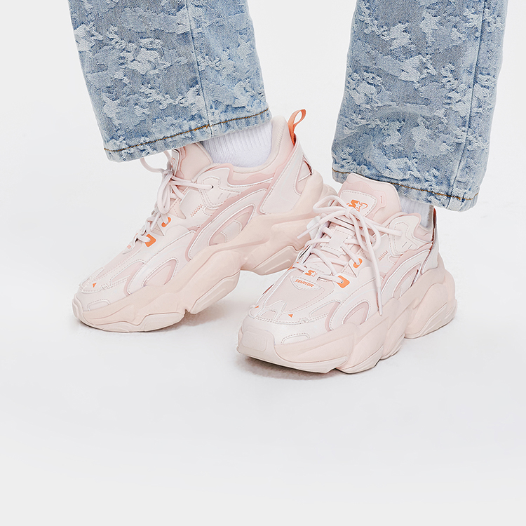 (W) STARTER 'Rock Layer Series Pink Patchwork Retro Dad Shoes' 圖 8
