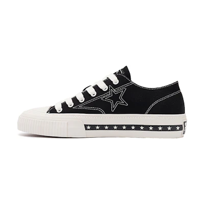 (W) STARTER Canvas Low 'Black Embroidered Stars'