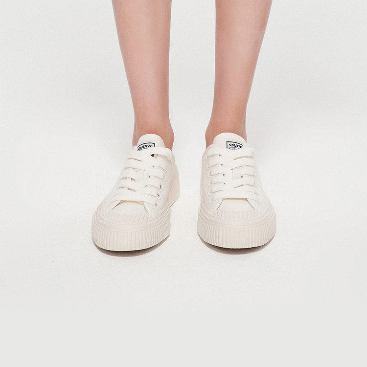 Sizing (W) STARTER Canvas Slip-On ''Witte Platform'' STH2S6051F-WH01