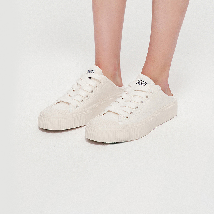 Cheap (W) STARTER Canvas Slip-On ''Witte Platform'' STH2S6051F-WH01