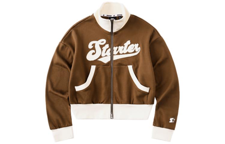 (Women) STARTER Colorblock Letter Logo Zip-Up Jacket with Dropped Shoulders STDI2C5103F