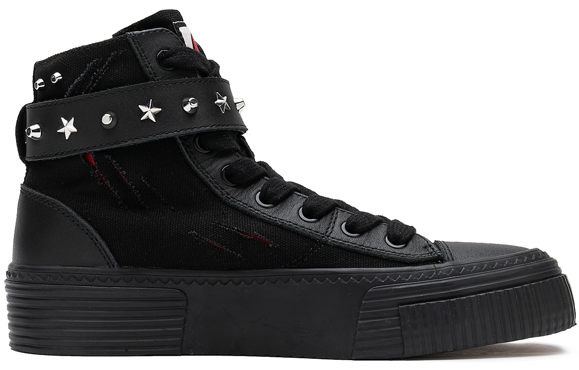 (W) STARTER EMILY High-Top Canvas 'Dark Punk Studs' 圖 2
