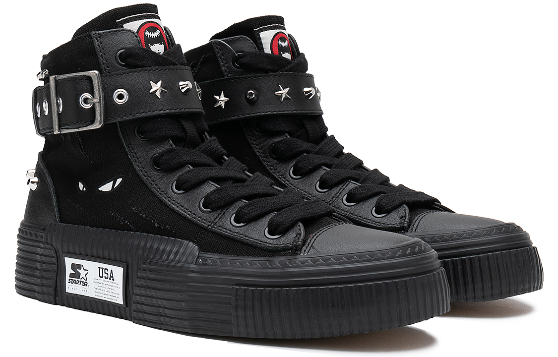 (W) STARTER EMILY High-Top Canvas 'Dark Punk Studs' 圖 3