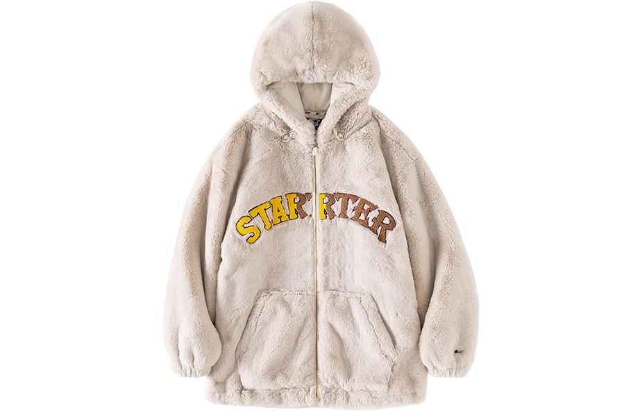 (Women) STARTER Fleece Warm Hooded Jacket Birch White STG4C5107F
