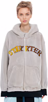 Sizing (Women) STARTER Fleece Warm Hooded Jacket Birch White STG4C5107F