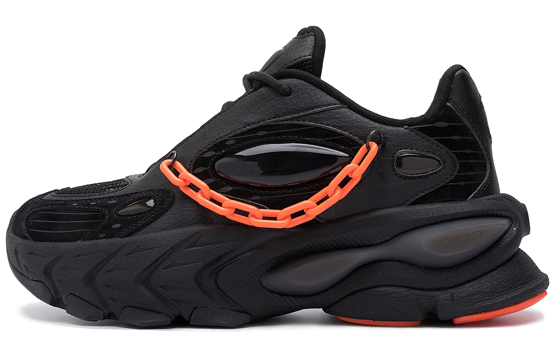 (W) STARTER Harajuku Thick Sole Dad Shoe 'Black' 'Color Block Trail Chain'