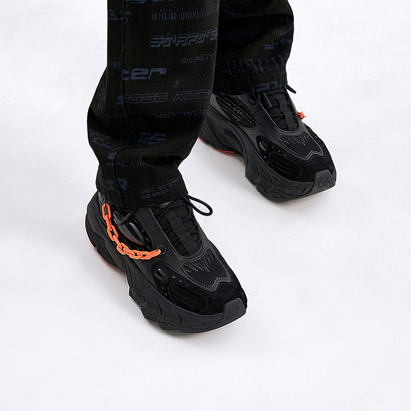 Sizing (Women) STARTER Harajuku Thick Sole Dad Shoe 'Black' 'Color Block Trail Chain' STG3S2006F-BK01