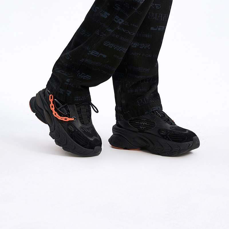 Cheap (Women) STARTER Harajuku Thick Sole Dad Shoe 'Black' 'Color Block Trail Chain' STG3S2006F-BK01