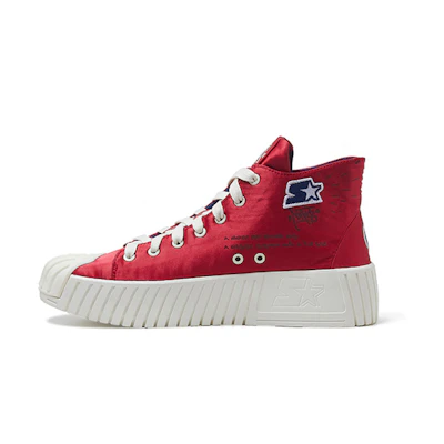 (W) STARTER High-Top 'Red Trendy Dad Shoes'