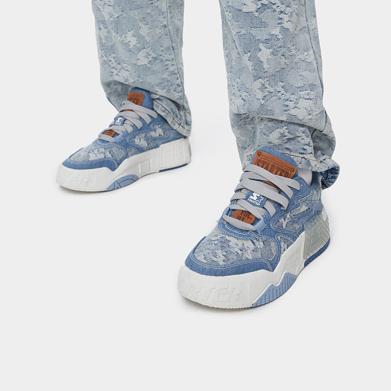 Cheap STARTER 增高 低幫 板鞋 女款 藍色