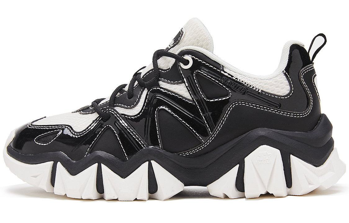 (Women) STARTER Platform Low-Top 'Dad Shoe' Black and White 'Ice Peak Series' STH2S2081F-BK02