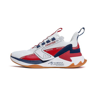 (W) STARTER Retro 'Deconstructed Dad Shoe Red White'