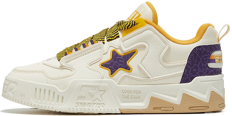 STARTER VOL2 麵包星星鞋 多巴胺撞色爆裂紋 復古增高低筒厚底板鞋 女款 白紫 Buy STARTER VOL2 麵包星星鞋 多巴胺撞色爆裂紋 復古增高低筒厚底板鞋 女款 白紫