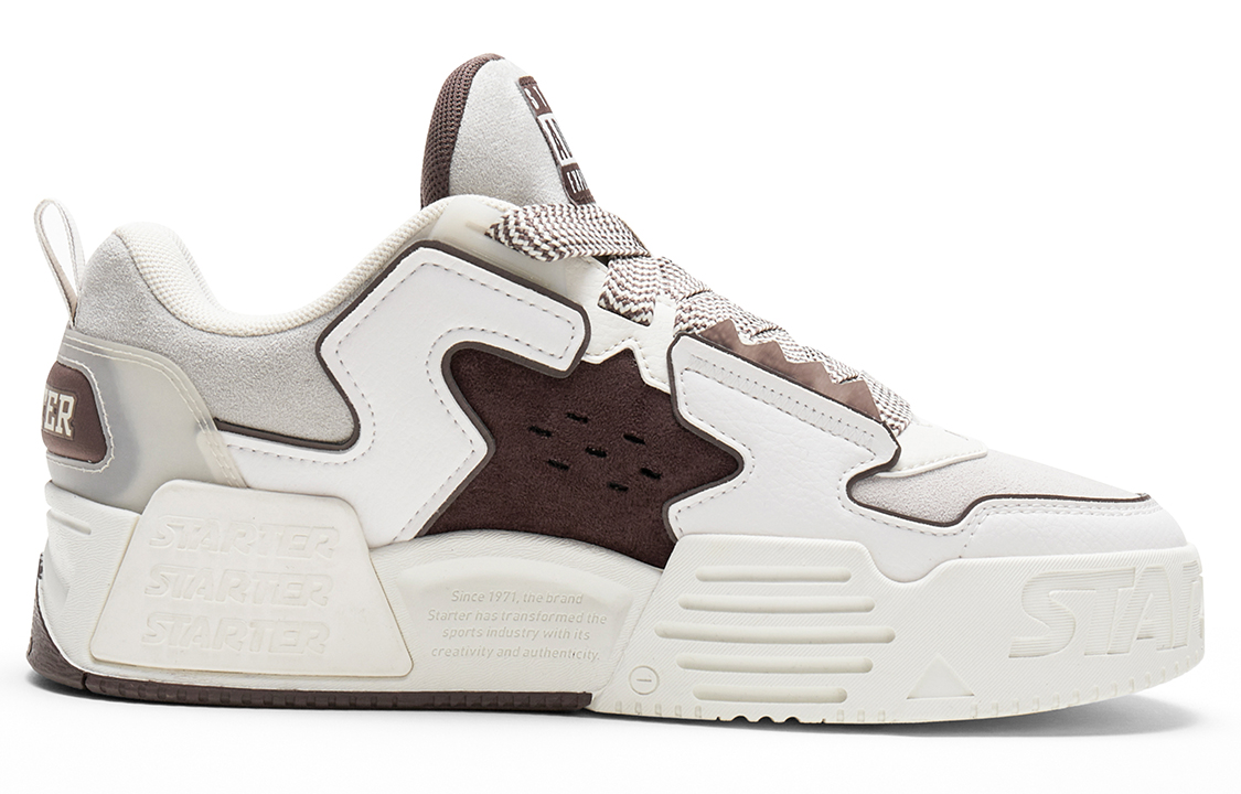 (W) STARTER Vol. 2 Low Top Skate Shoes White Brown 'Hazelnut Chocolate - Star' 圖 2
