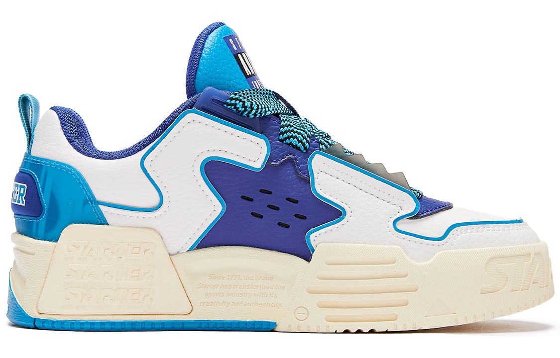 Order (W) STARTER Wave VOL拼布休闲运动平台星星蓝白色运动鞋 STH4S6008F-WH16
