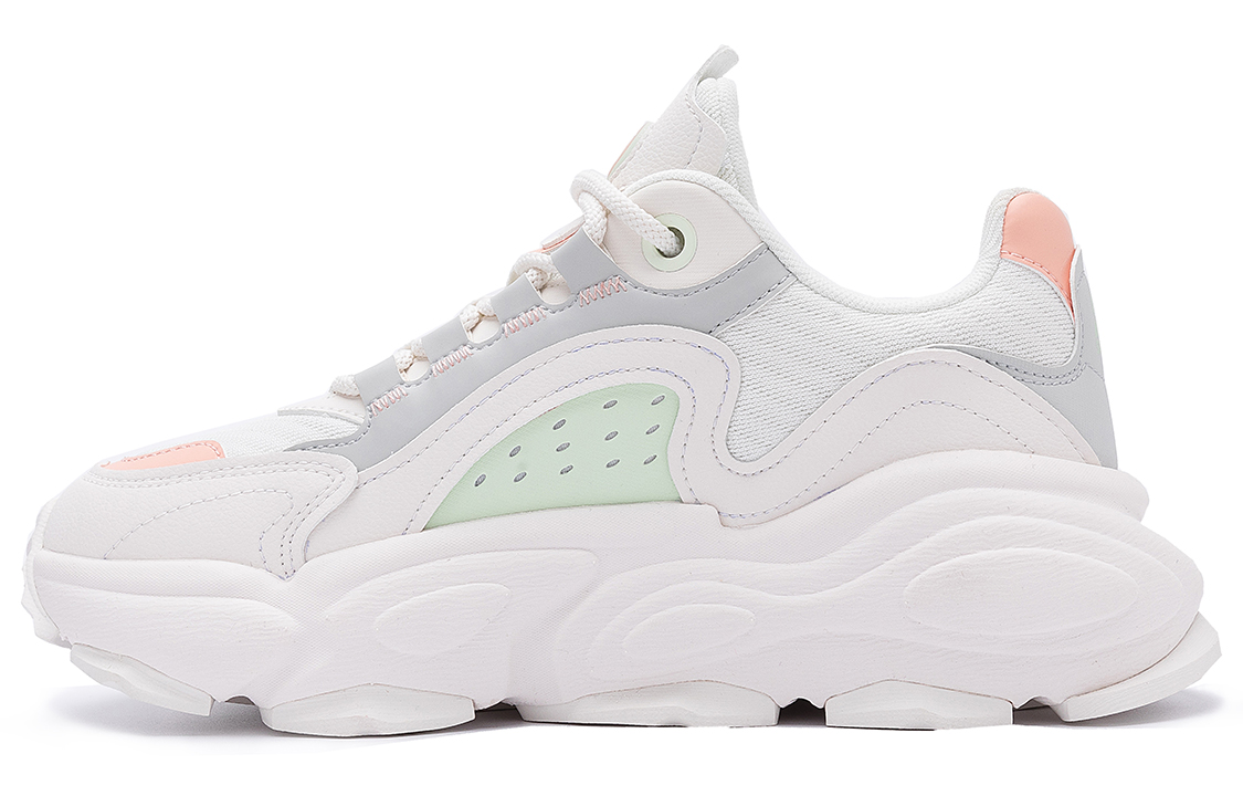 (W) STARTER White 'Academy Style Vintage Color-Block Platform Dad Shoes'